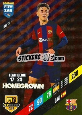 Sticker Gavi - FIFA 365: 2023-2024. Adrenalyn XL
 n. BAR15 - Panini