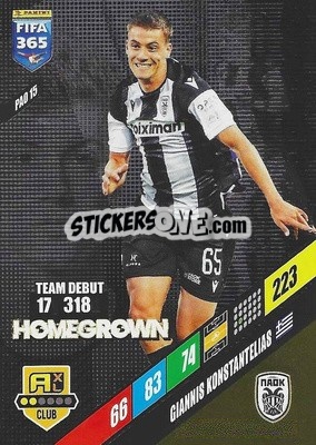 Sticker Giannis Konstantelias - FIFA 365: 2023-2024. Adrenalyn XL
 n. PAO15 - Panini
