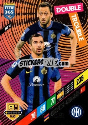Sticker Henricj Mkhitaryan / Hakan Çalhanoğlu - FIFA 365: 2023-2024. Adrenalyn XL
 n. INT14 - Panini