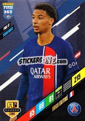 Sticker Hugo Ekitike - FIFA 365: 2023-2024. Adrenalyn XL
 n. PSG17 - Panini
