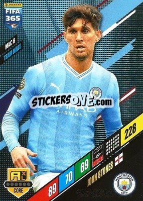 Sticker John Stones - FIFA 365: 2023-2024. Adrenalyn XL
 n. MAC8 - Panini