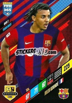 Sticker Joules Koundé - FIFA 365: 2023-2024. Adrenalyn XL
 n. BAR2 - Panini