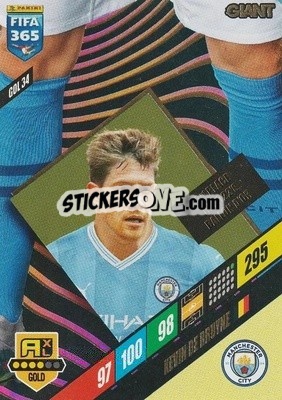 Sticker Kevin De Bruyne - FIFA 365: 2023-2024. Adrenalyn XL
 n. GOL34 - Panini