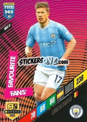 Sticker Kevin De Bruyne - FIFA 365: 2023-2024. Adrenalyn XL
 n. MAC6 - Panini