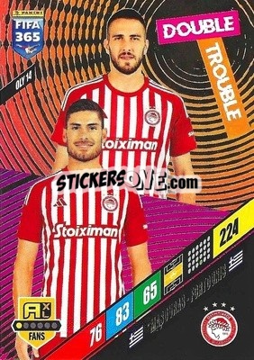 Sticker Kostas Fortounis / Georgios Masouras - FIFA 365: 2023-2024. Adrenalyn XL
 n. OLY14 - Panini