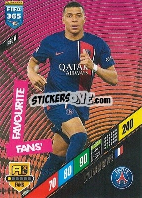Sticker Kylian Mbappé - FIFA 365: 2023-2024. Adrenalyn XL
 n. PSG6 - Panini