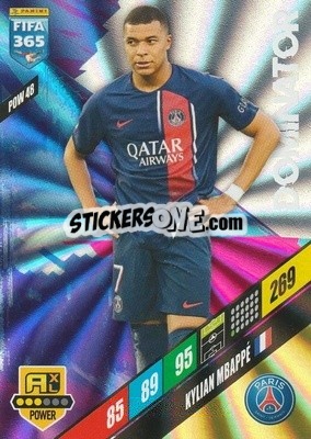Sticker Kylian Mbappé - FIFA 365: 2023-2024. Adrenalyn XL
 n. POW48 - Panini