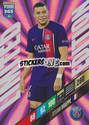 Sticker Kylian Mbappé - FIFA 365: 2023-2024. Adrenalyn XL
 - Panini
