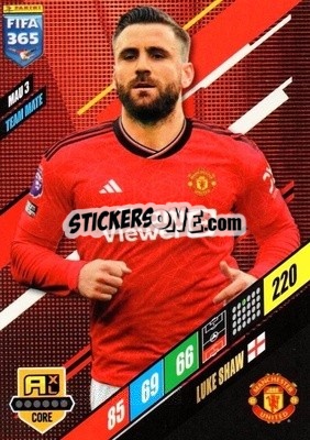 Sticker Luke Shaw - FIFA 365: 2023-2024. Adrenalyn XL
 - Panini