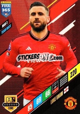 Sticker Luke Shaw - FIFA 365: 2023-2024. Adrenalyn XL
 n. MAU3 - Panini