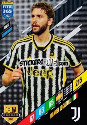 Sticker Manuel Locatelli - FIFA 365: 2023-2024. Adrenalyn XL
 n. JUV8 - Panini
