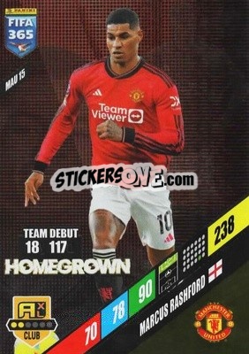 Sticker Marcus Rashford - FIFA 365: 2023-2024. Adrenalyn XL
 n. MAU15 - Panini