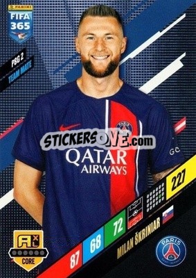 Sticker Milan Škriniar - FIFA 365: 2023-2024. Adrenalyn XL
 n. PSG2 - Panini