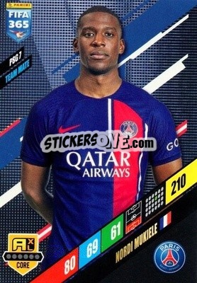 Sticker Nordi Mukiele - FIFA 365: 2023-2024. Adrenalyn XL
 n. PSG7 - Panini
