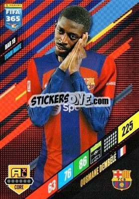 Sticker Ousmane Dembélé - FIFA 365: 2023-2024. Adrenalyn XL
 n. BAR18 - Panini