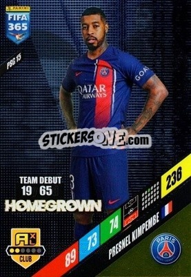 Sticker Presnel Kimpembe - FIFA 365: 2023-2024. Adrenalyn XL
 n. PSG15 - Panini