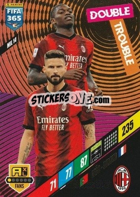 Sticker Rafael Leão / Olivier Giroud - FIFA 365: 2023-2024. Adrenalyn XL
 n. MIL14 - Panini