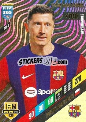 Sticker Robert Lewandowski - FIFA 365: 2023-2024. Adrenalyn XL
 n. GOL4 - Panini