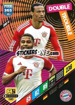 Sticker Serge Gnabry / Leroy Sané - FIFA 365: 2023-2024. Adrenalyn XL
 n. BMU14 - Panini