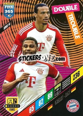 Sticker Serge Gnabry / Leroy Sané - FIFA 365: 2023-2024. Adrenalyn XL
 - Panini