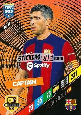 Sticker Sergi Roberto - FIFA 365: 2023-2024. Adrenalyn XL
 n. BAR13 - Panini