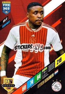Sticker Steven Bergwijn - FIFA 365: 2023-2024. Adrenalyn XL
 n. AJA17 - Panini