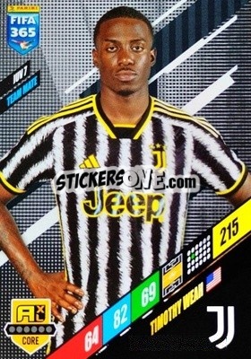Sticker Timothy Weah - FIFA 365: 2023-2024. Adrenalyn XL
 n. JUV7 - Panini