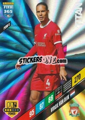 Sticker Virgil van Dijk - FIFA 365: 2023-2024. Adrenalyn XL
 n. POW4 - Panini