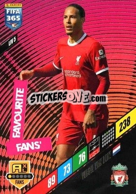 Sticker Virgil van Dijk - FIFA 365: 2023-2024. Adrenalyn XL
 n. LIV5 - Panini