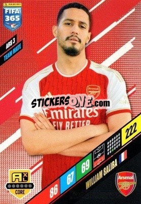 Sticker William Saliba - FIFA 365: 2023-2024. Adrenalyn XL
 - Panini