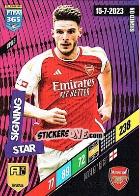 Sticker Declan Rice - FIFA 365: 2023-2024. Adrenalyn XL
 n. UPG3 - Panini