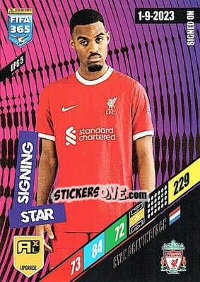 Sticker Ryan Gravenberch - FIFA 365: 2023-2024. Adrenalyn XL
 n. UPG5 - Panini