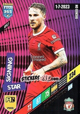 Sticker Alexis Mac Allister - FIFA 365: 2023-2024. Adrenalyn XL
 n. UPG7 - Panini