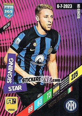 Sticker Davide Frattesi - FIFA 365: 2023-2024. Adrenalyn XL
 n. UPG38 - Panini