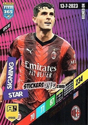 Sticker Christian Pulisic - FIFA 365: 2023-2024. Adrenalyn XL
 n. UPG44 - Panini