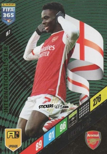 Sticker Bukayo Saka - FIFA 365: 2023-2024. Adrenalyn XL
 n. IS7 - Panini