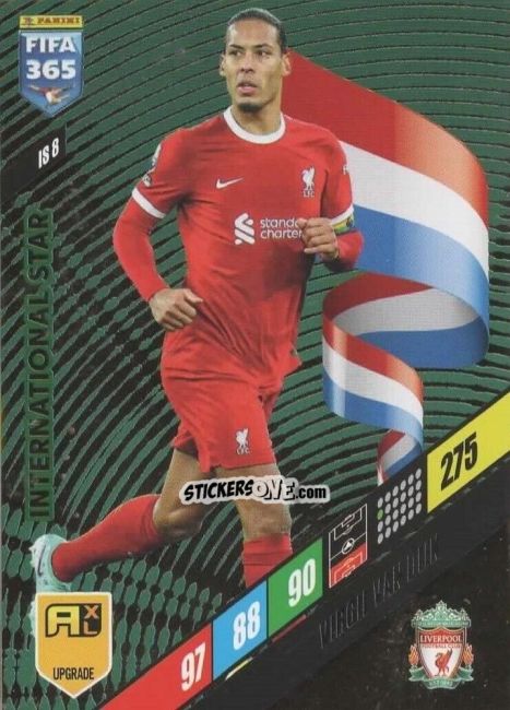 Cromo Virgil van Dijk - FIFA 365: 2023-2024. Adrenalyn XL
 n. IS8 - Panini