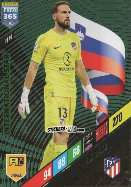 Cromo Jan Oblak - FIFA 365: 2023-2024. Adrenalyn XL
 n. IS19 - Panini