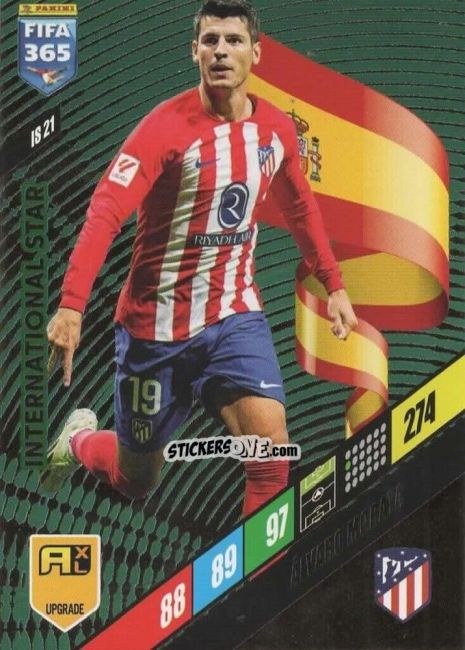 Sticker Álvaro Morata - FIFA 365: 2023-2024. Adrenalyn XL
 n. IS21 - Panini