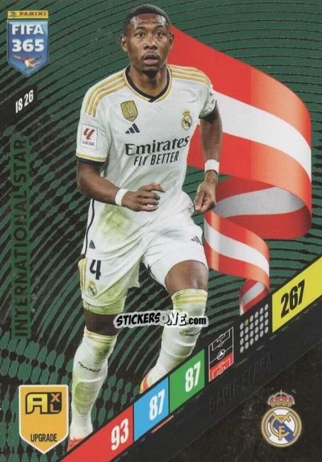 Cromo David Alaba - FIFA 365: 2023-2024. Adrenalyn XL
 n. IS26 - Panini