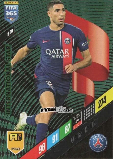 Cromo Achraf Hakimi - FIFA 365: 2023-2024. Adrenalyn XL
 n. IS30 - Panini