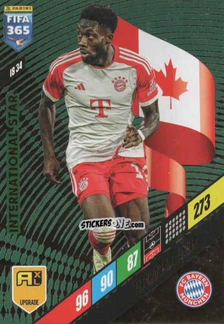Cromo Alphonso Davies - FIFA 365: 2023-2024. Adrenalyn XL
 n. IS34 - Panini