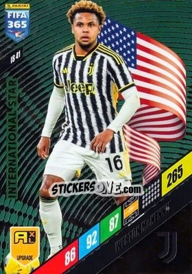 Sticker Weston McKennie - FIFA 365: 2023-2024. Adrenalyn XL
 n. IS41 - Panini