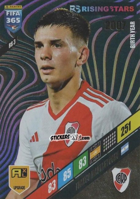 Cromo Franco Mastantuono - FIFA 365: 2023-2024. Adrenalyn XL
 n. RS3 - Panini