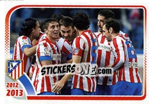 Sticker Celebración de un gol - Atletico de Madrid 2012-2013 n. 16 - Panini