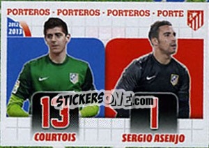 Sticker Courtois / sergio Asenjo - Atletico de Madrid 2012-2013 n. 18 - Panini