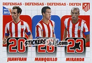 Sticker Juanfran / Manquillo / Miranda - Atletico de Madrid 2012-2013 n. 19 - Panini