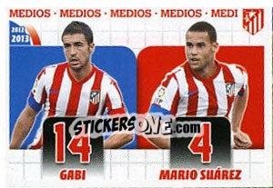 Sticker Gabi / mario Suarez - Atletico de Madrid 2012-2013 - Panini
