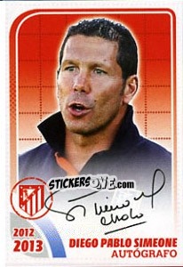 Sticker Diego Pablo Simeone - Atletico de Madrid 2012-2013 n. 30 - Panini