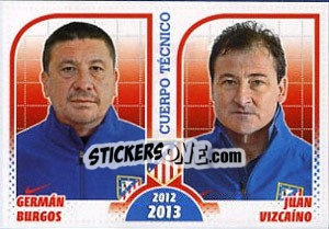 Figurina German Burgos / Juan Vizcaino - Atletico de Madrid 2012-2013 - Panini